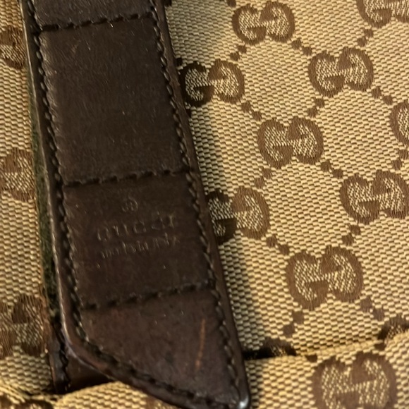 Gucci Brown Monogram Messenger Bag - Picture 9 of 11